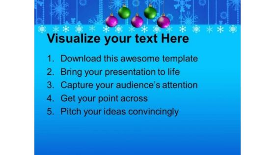Merry Christmas Balls Design PowerPoint Templates Ppt Backgrounds For Slides 1212