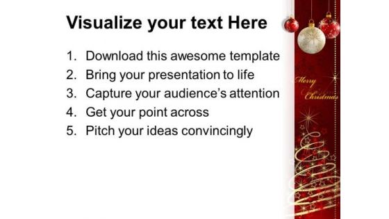 Merry Christmas Celebration Festival PowerPoint Templates And PowerPoint Themes 1112