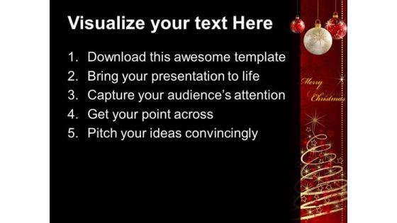 Merry Christmas Celebration Festival PowerPoint Templates And PowerPoint Themes 1112