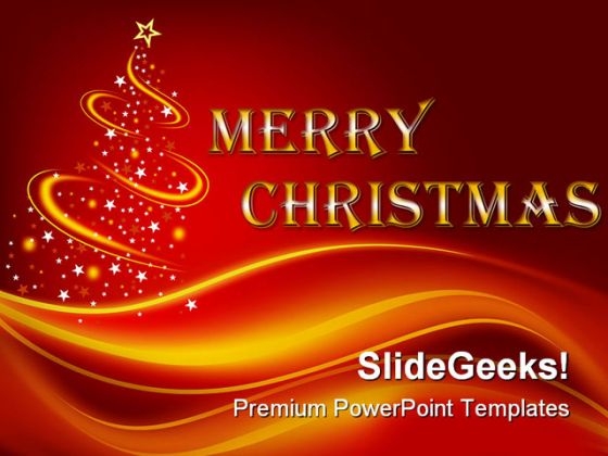 Merry Christmas Festival PowerPoint Background And Template 1210