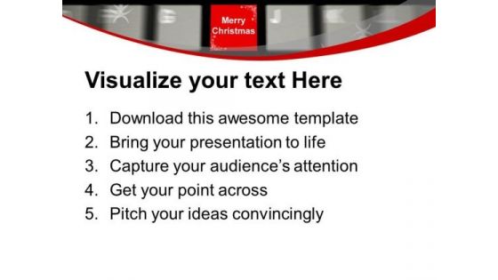 Merry Christmas On Keyboard PowerPoint Templates Ppt Backgrounds For Slides 0113