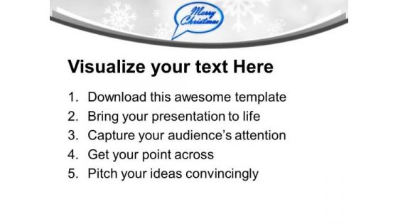 Merry Christmas On White Background Vacation PowerPoint Templates Ppt Backgrounds For Slides 0113