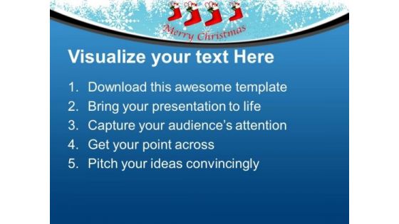 Merry Christmas Stockings Cute Wallpaper PowerPoint Templates Ppt Backgrounds For Slides 1212