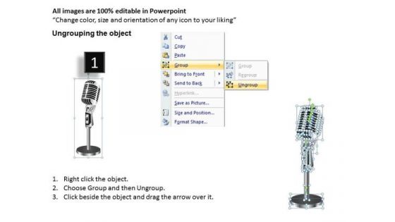 Microphone PowerPoint Template Ppt Slide With Microphone
