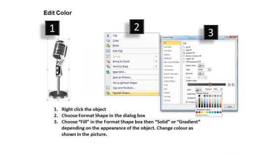 Microphone PowerPoint Template Ppt Slide With Microphone