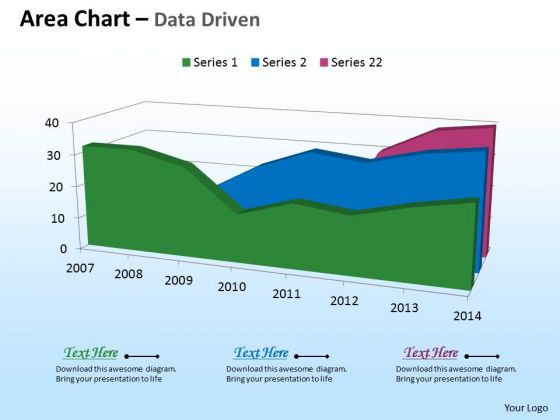 Microsoft Excel Data Analysis 3d Area Chart For Time Based PowerPoint Templates