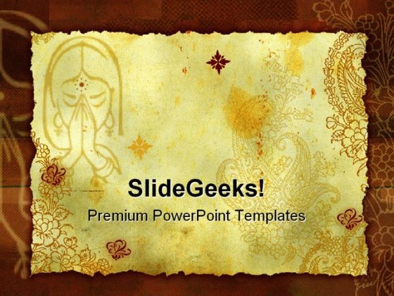 Middle East Beauty PowerPoint Template 0910