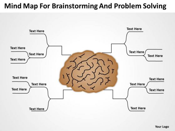Mind Map For Brainstorming And Problem Solving Ppt Basic Business Plan Outline PowerPoint Slides