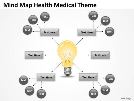 Mind Map Health Medical Theme Ppt Small Business Plan Templates PowerPoint