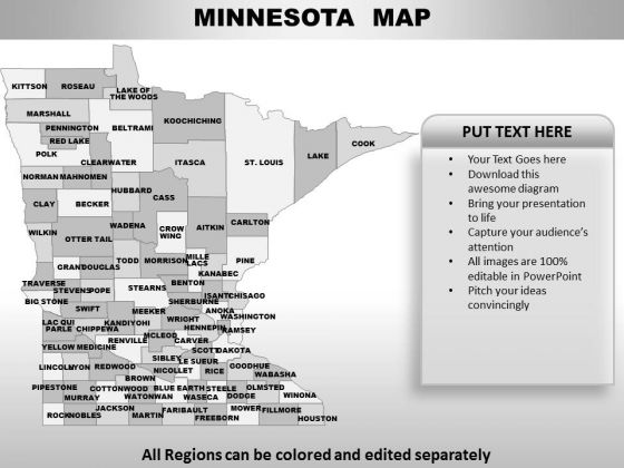 Minnesota PowerPoint Maps