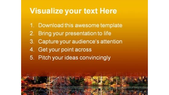 Mirror Lake Beauty PowerPoint Template 1110