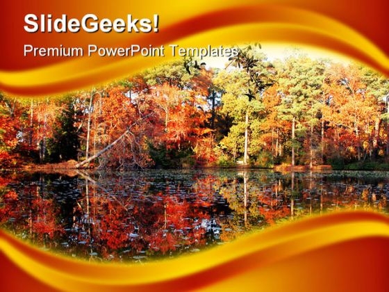 Mirror Lake Beauty PowerPoint Template 1110