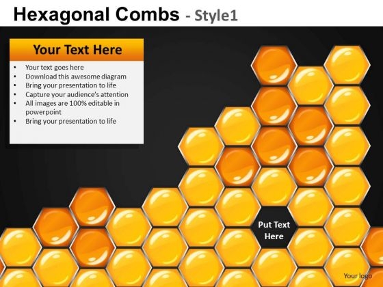 Missing Hexagon In A Comb PowerPoint Slides