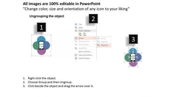 Mobile And Venn Diagram For Technology And Business Apps PowerPoint Template