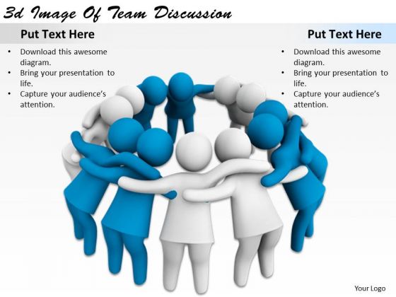 Modern Marketing Concepts 3d Image Of Team Discussion Character
