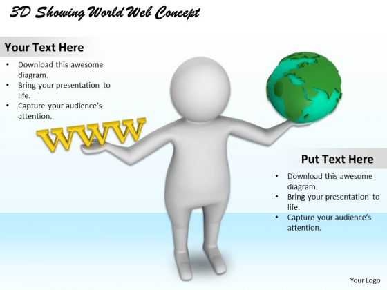 Modern Marketing Concepts 3d Showing World Wide Web Business