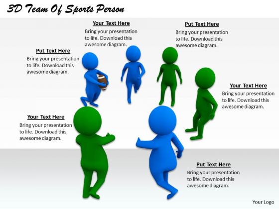 Modern Marketing Concepts 3d Team Of Sports Person Characters