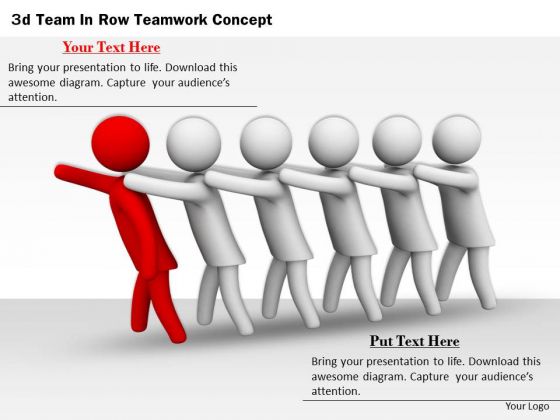 Modern Marketing Concepts 3d Team Row Teamwork Characters
