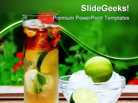 Mojito Cocktail Food PowerPoint Themes And PowerPoint Slides 0411