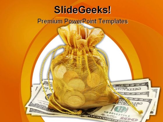 Money Bag Future PowerPoint Template 0810