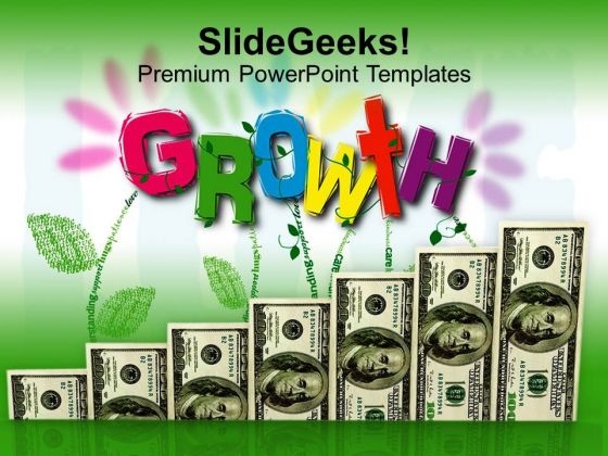 Money Graph American Dollar Growth PowerPoint Templates Ppt Backgrounds For Slides 0213