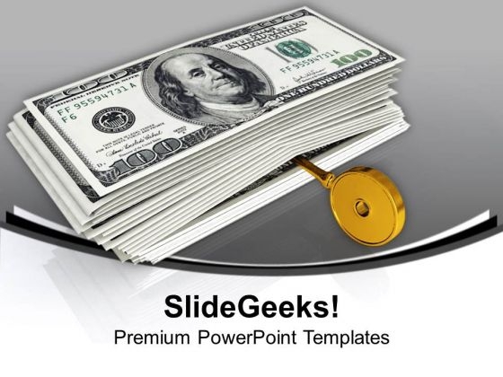 Money Is Key Of Financial Growth PowerPoint Templates Ppt Backgrounds For Slides 0513