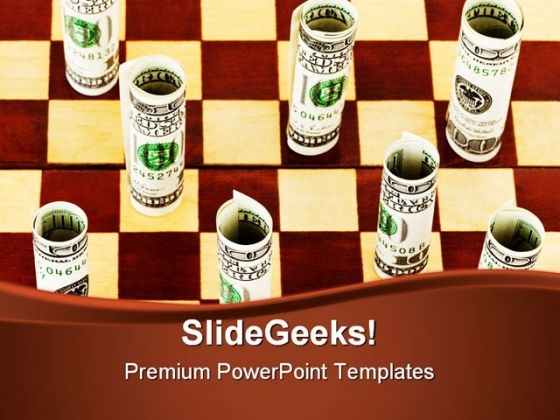 Money On Chess Board Game PowerPoint Templates And PowerPoint Backgrounds 0211