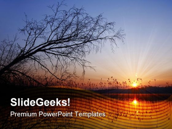 Morning Sun Rays Nature PowerPoint Templates And PowerPoint Backgrounds 0611