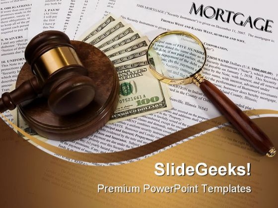Mortgage Investigation Business PowerPoint Template 1110