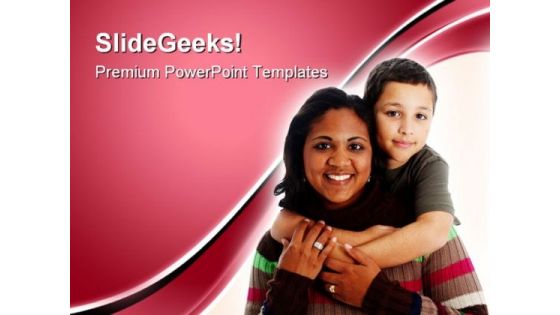 Mother And Son Family PowerPoint Templates And PowerPoint Backgrounds 0711
