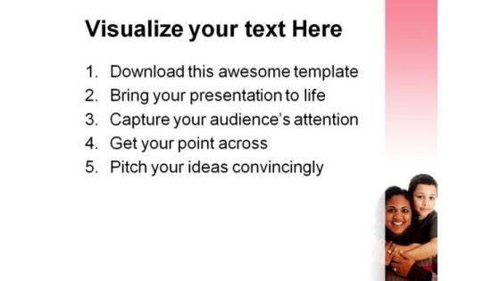 Mother And Son Family PowerPoint Themes And PowerPoint Slides 0711
