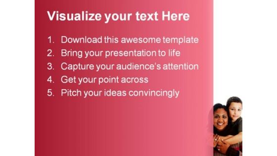 Mother And Son Family PowerPoint Themes And PowerPoint Slides 0711