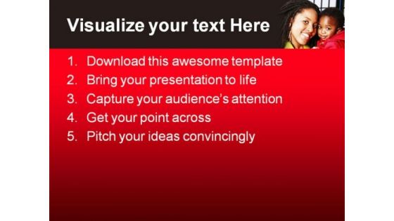 Mother Child Family PowerPoint Themes And PowerPoint Slides 0711