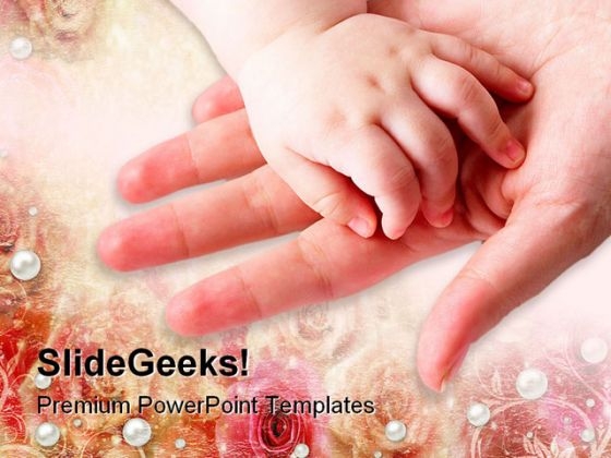 Mother Child Touch Family PowerPoint Themes And PowerPoint Slides 0511