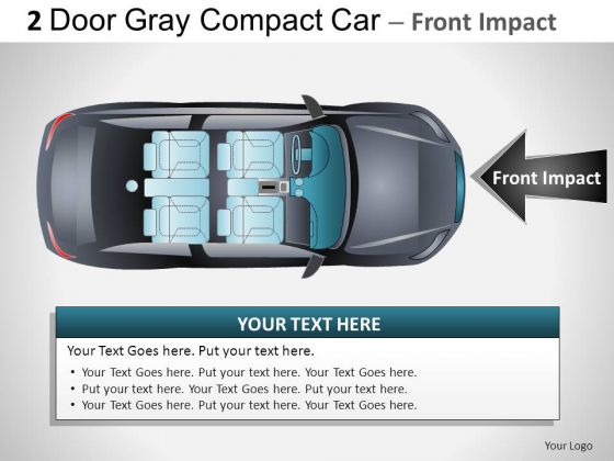 Movement 2 Door Gray Car Top PowerPoint Slides And Ppt Diagram Templates