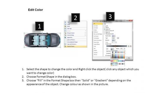 Movement 2 Door Gray Car Top PowerPoint Slides And Ppt Diagram Templates