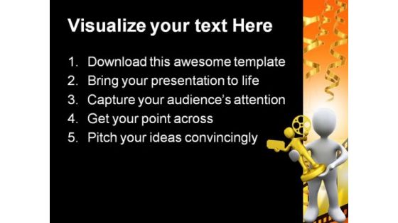Movie Award Winner Success PowerPoint Templates And PowerPoint Backgrounds 0211