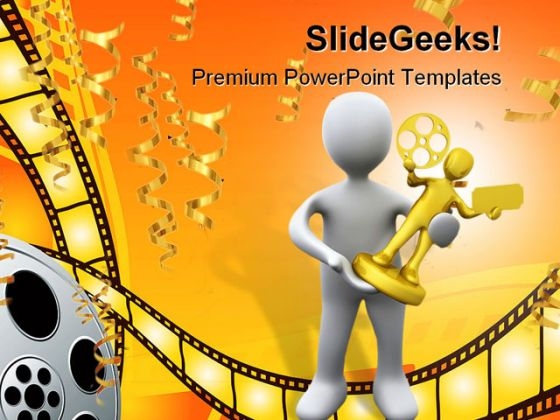 Movie Award Winner Success PowerPoint Templates And PowerPoint Backgrounds 0211