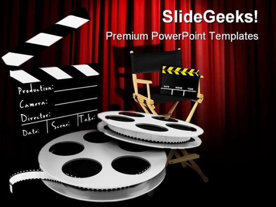 Movies Director Entertainment PowerPoint Themes And PowerPoint Slides 0311