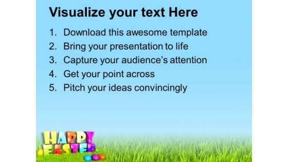 Multi Color Design For Happy Easter Wishes PowerPoint Templates Ppt Backgrounds For Slides 0313