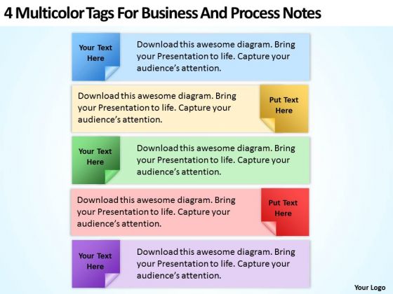 Multicolor Tags For Business And Process Notes Ppt Sample Of Proposal PowerPoint Slides