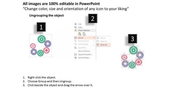 Multiple Gears For Business Process Control PowerPoint Template