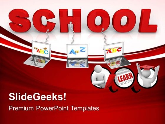 Multiple Wired To School Children PowerPoint Templates And PowerPoint Themes 0612