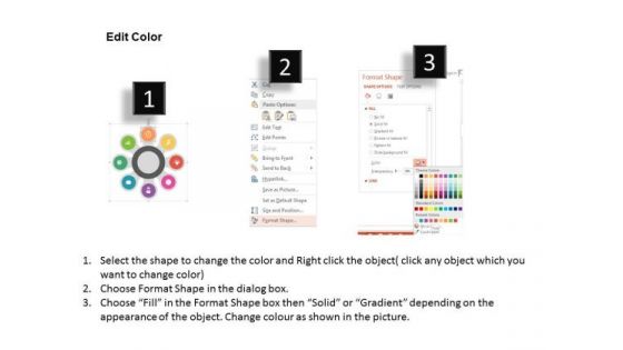 Multisataged Flower Diagram For Business Application PowerPoint Template