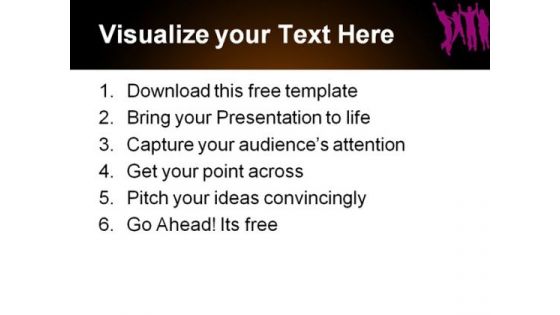 Music Dancing People PowerPoint Template