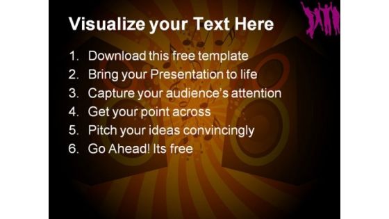 Music Dancing People PowerPoint Template