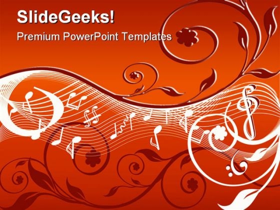 Music Abstract PowerPoint Background And Template 1210