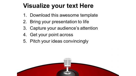 Music Broadcasting Microphone PowerPoint Templates Ppt Backgrounds For Slides 0313