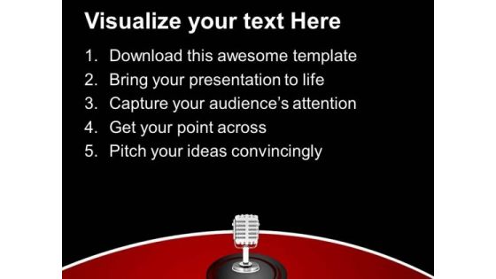 Music Broadcasting Microphone PowerPoint Templates Ppt Backgrounds For Slides 0313