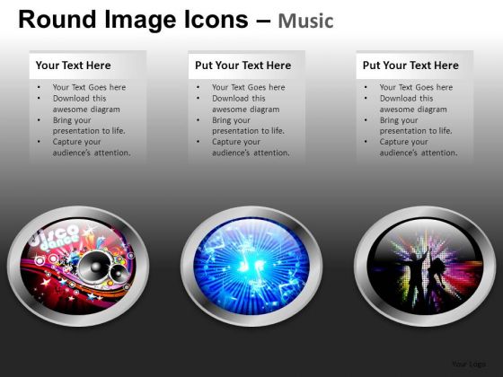 Music Icons PowerPoint Presentation Editable Slides Download